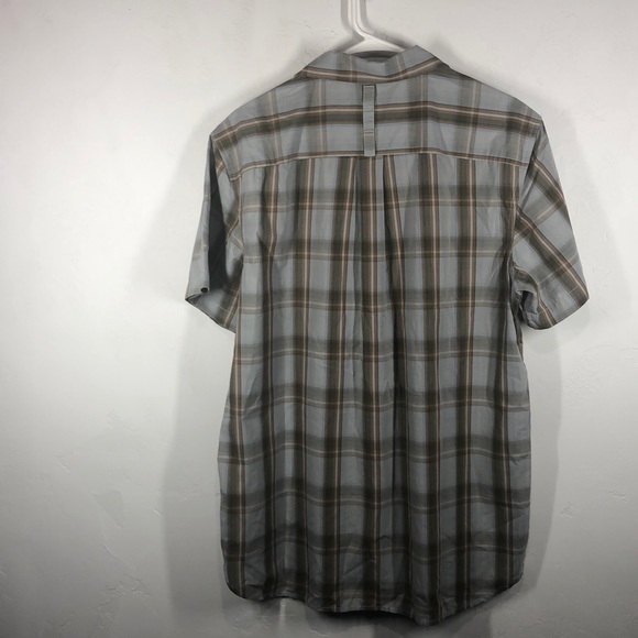 The North Face light blue and brown plaid shirt L - Picture 7 of 12